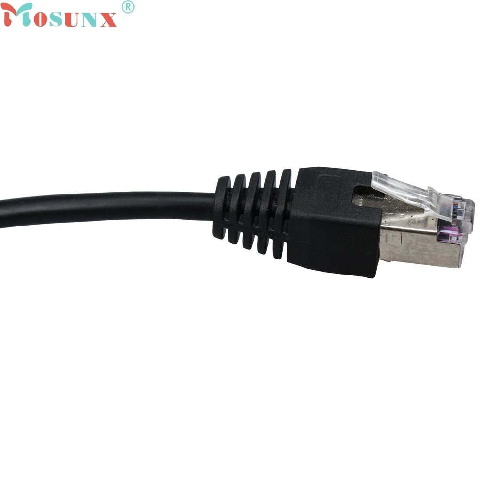 Ecosin2 30 см RJ45 Кабель Штекерный к женскому винт Панель Крепление Ethernet LAN Сетевой
