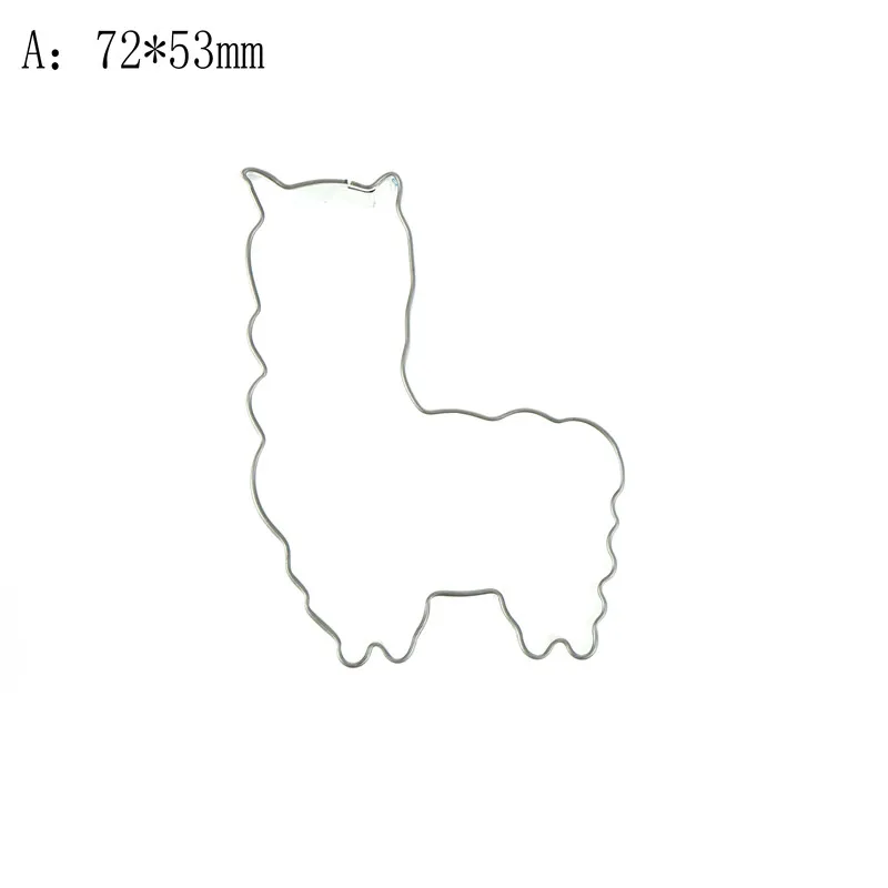 New 1Pc Alpaca Blankly Mud Horse Cookie Cutter Cake Fondant Decorating Biscuit Dessert Molds Baking Tools High Quality | Дом и сад