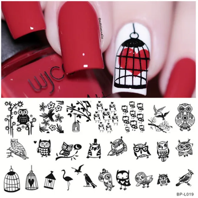 Pattern 6 BORN PRETTY Animal серия квадратный дизайн ногтей штамп шаблон милый Кот Дизайн лапа изображение пластины - Цвет: Pattern 6
