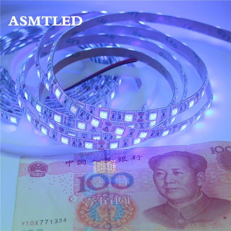 5050 SMD УФ Светодиодные ленты светильник 60 светодиодов/m не водонепроницаемый DC12V