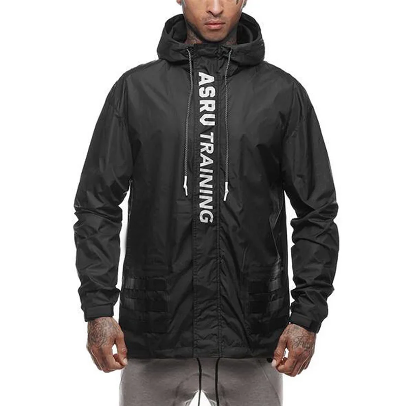 

Men's Solid Color Training Hoodies Gym Body Building Wears Street Outdoor Sports Windproof Thermal Stylish Coats With Pockets