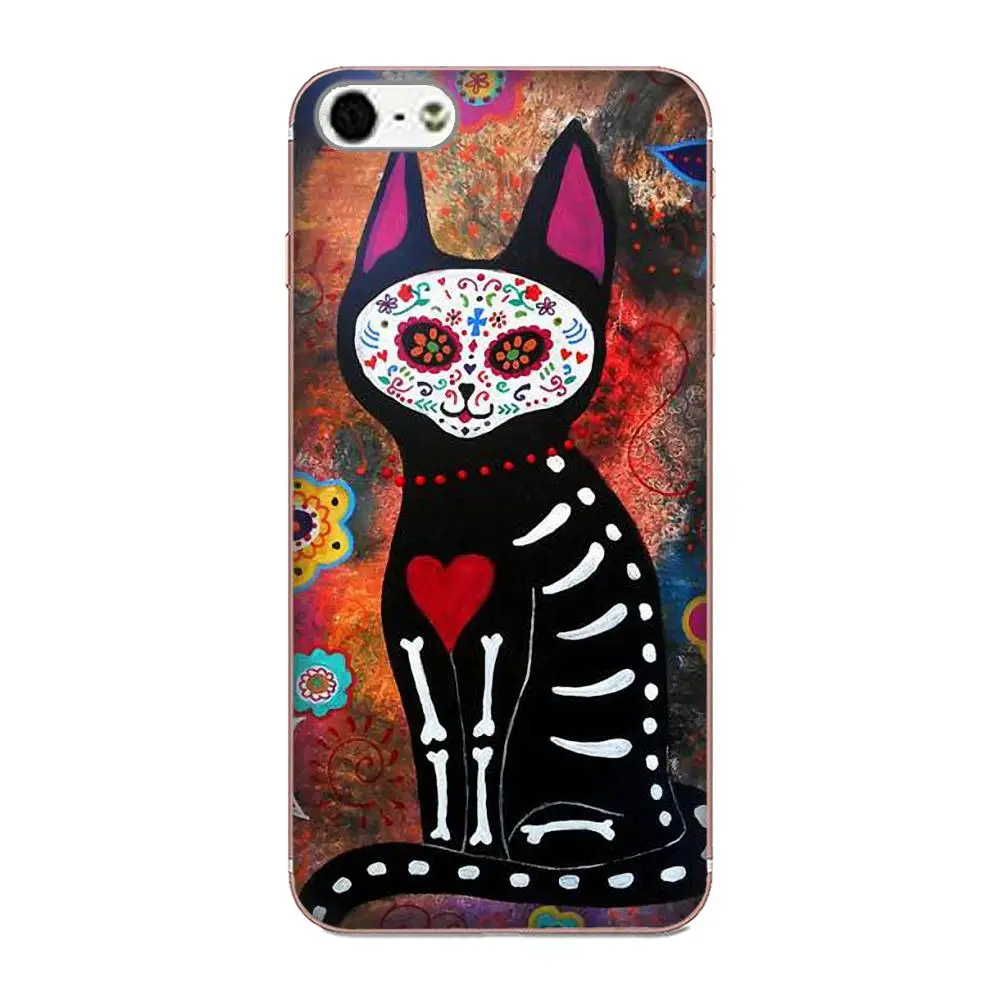 Татуировка День мертвых для девочек сахарный череп Galaxy Alpha Core Note 2 3 4 S2 A10 A20 A20E A30 A40