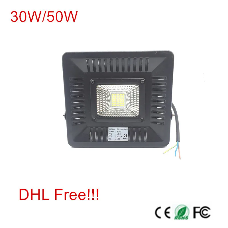 

10pcs/lot Ultrathin LED Floodlight AC 220V 240V LED Flood Light 30W 50W Reflector LED Spotlight Outdoor Lighting Waterproof IP65
