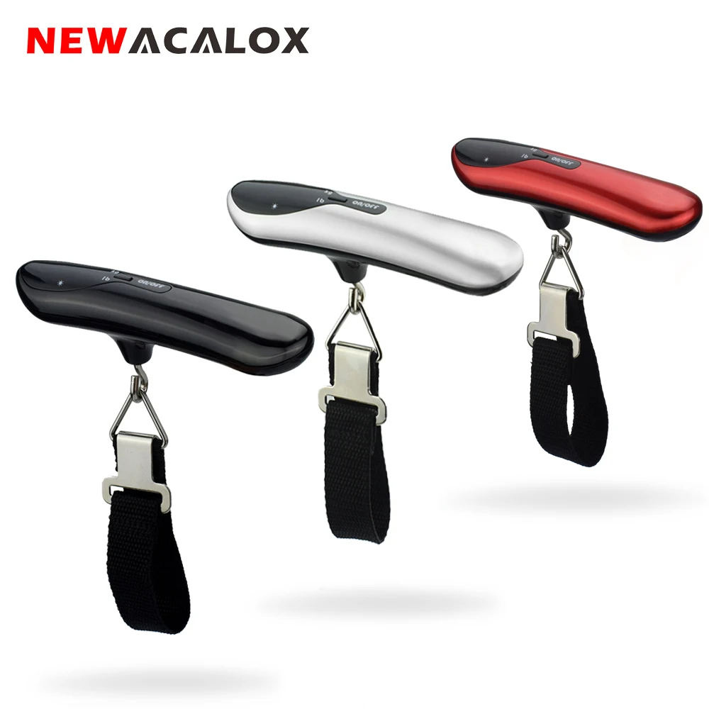 Карманные мини весы для багажа NEWACALOX 50 кг/110 фунтов ручной электронный