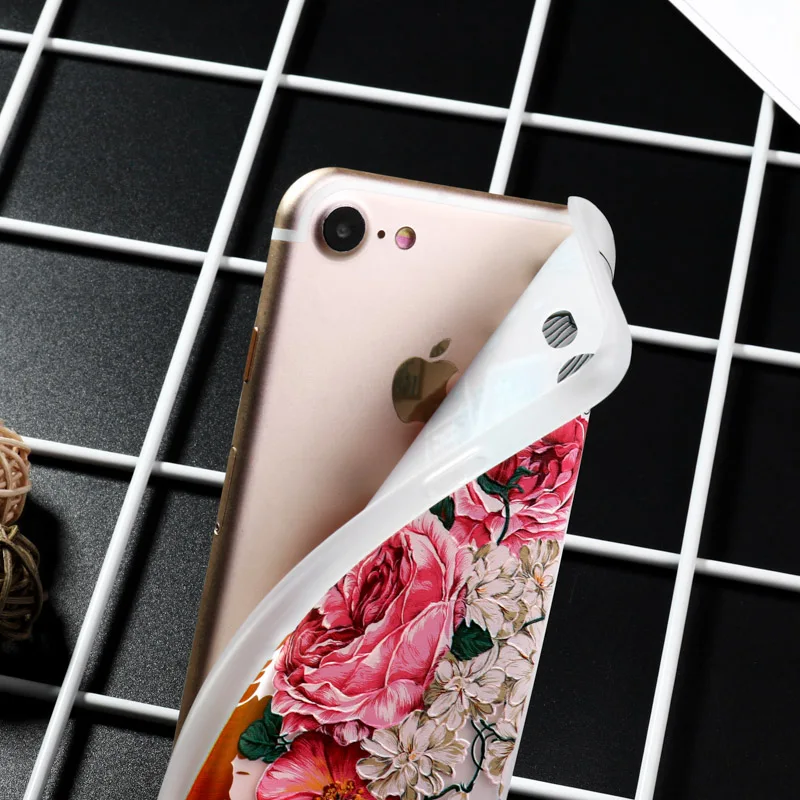 3D рельеф чехол для iPhone 6 s Мягкий защитный Вернуться ТПУ 5 5S 6s Plus X XS Max XR телефон