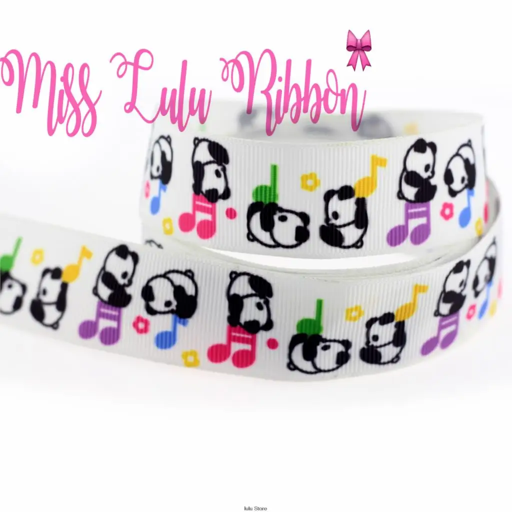 50 ярдов 7/8 &quot22 мм с милым принтом животными Корсаж мультипликационным панда