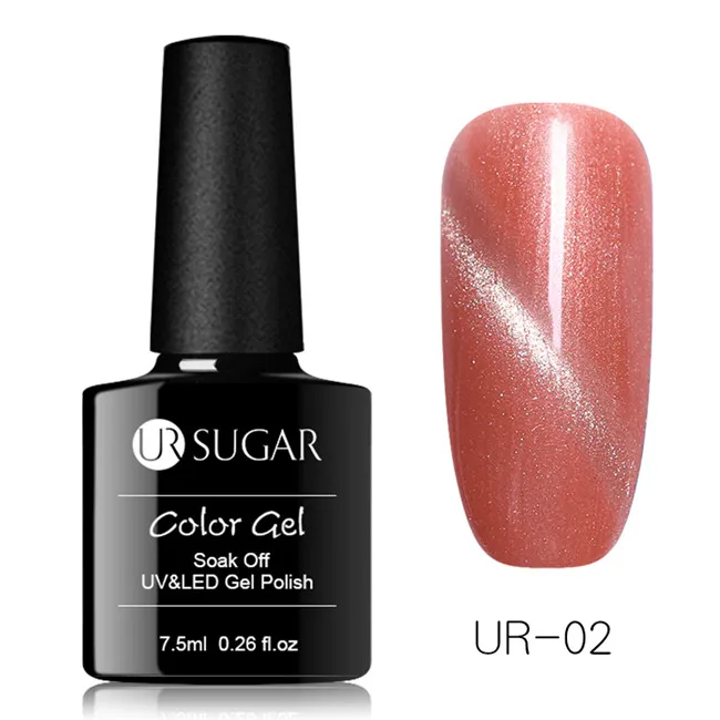 Ur Sugar 7,5 мл кошачий 3D Гель-лак для глаз розовое золото Магнитный Гель-лак Полупостоянный замачиваемый УФ-Гель-лак для ногтей гель-арт для ногтей - Цвет: UR-02