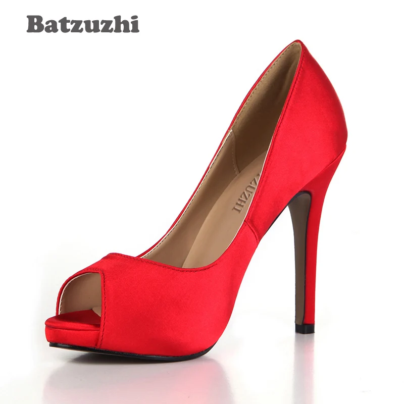 Batzuzhi/2018 г. классическая женская обувь с открытым носком пикантные красные