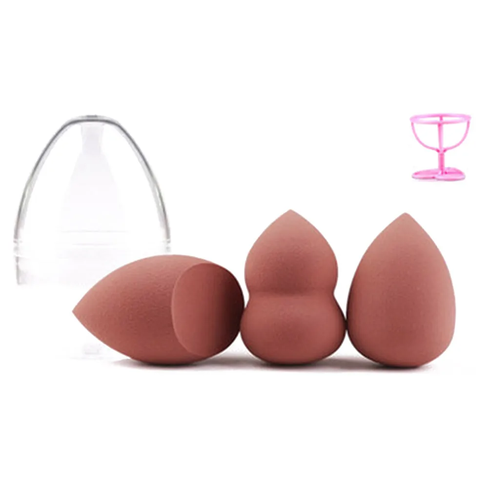 milk tea Eggshell Набор спонжей для макияжа FRESHME из 3 предметов, спонж для смешивания, пудра, BB крем, косметический спонж, гладкий косметический инструмент, форма капли воды - Цвет: milk tea Eggshell