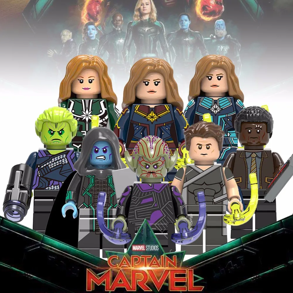 Конструктор Legoing Marvel конструктор из мультфильма Капитан Марвел пожарная буря