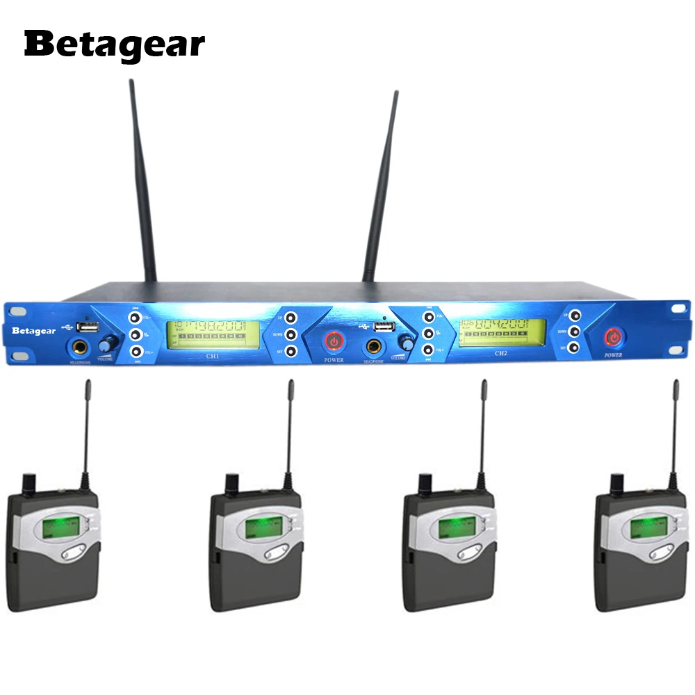 Betagear BT5102 сценические наушники мониторы звуковой монитор USB Двойной передатчик 4
