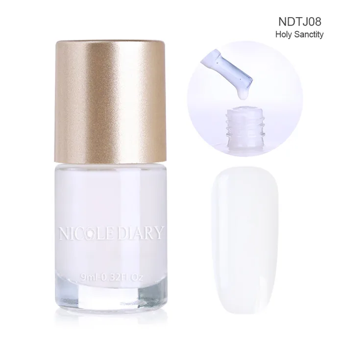 Jelly NDTJ08 NICOLE DIARY 9ml Nail Polish Chameleon Metallic Jelly Holographic Polish Shiny Flakies Sequins Manicure Nail Art Lacquer Varnish - Цвет: Jelly NDTJ08