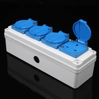 ip54 waterproof electrica socket 13a 4 bit uk 4 socket plug power damp proof outdoor electrical outlet with cover