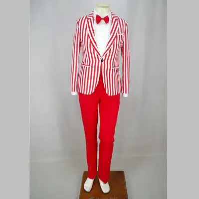 9 Color Новые мужские свадебные костюмы женский костюм Slim Fit мужской костюм брендовый Блейзер черно-белая клетчатая куртка в полоску платье мужской сценический костюм - Цвет: 9 Color