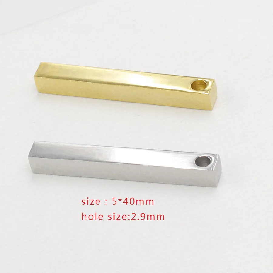 5x40mm Stainless Steel Polished Golden Color Long Pendant for Jewelry Making DIY Findings Accessories | Украшения и аксессуары