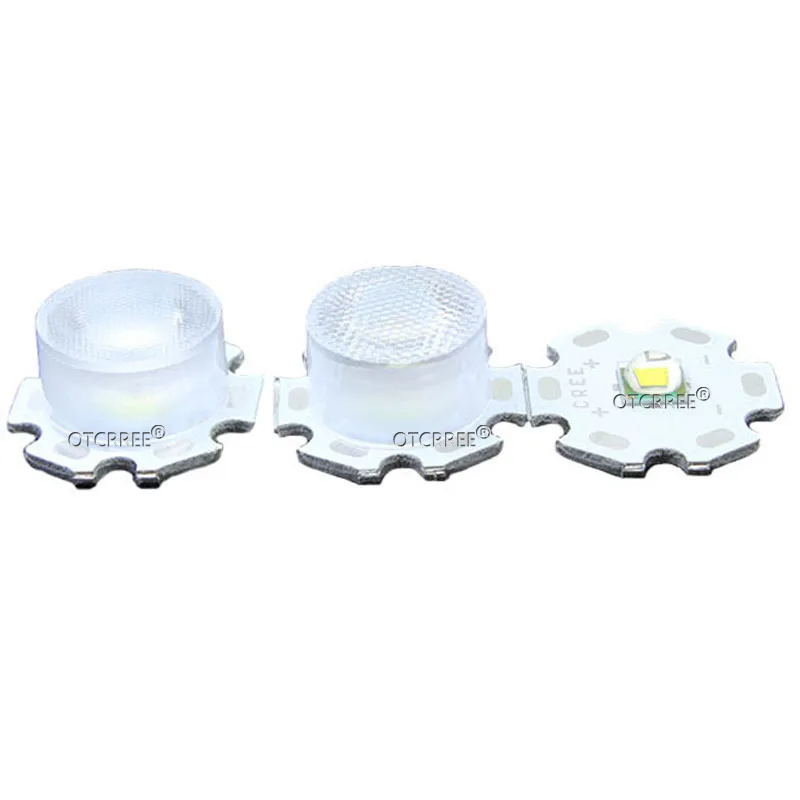 10 100pcs 13.5mm 5050 Cree XML L2 LED Lens 30 60 Degree Optical Grade PMMA Led Holder Plano Reflector Collimator|Линзы| |