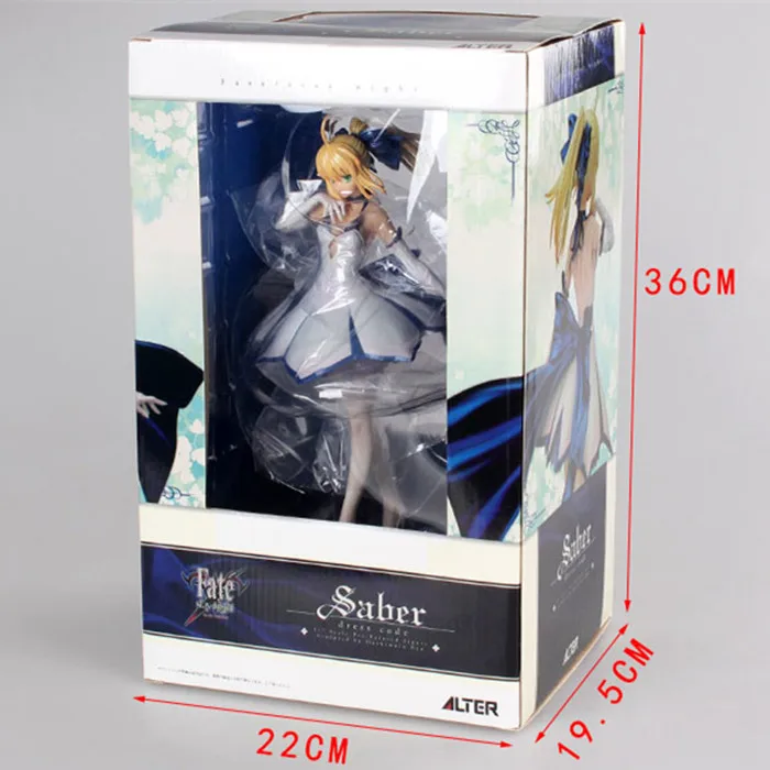 Аниме Fate Ночная фигурка ALTER Brinquedos Saber Lily белое платье ПВХ Модель Кукла подарок для