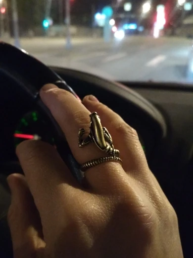 

copper Gothic film Aliens rings Adjustableize open cut dropshipping hiphop rock cool man gift Wholesale fashion jewelry