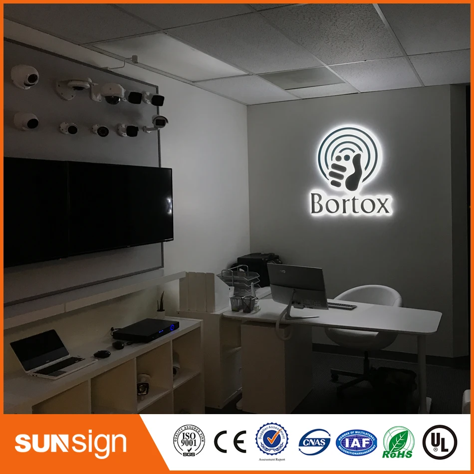 Фабричное производство светодиодные знаки с подсветкой из нержавеющей