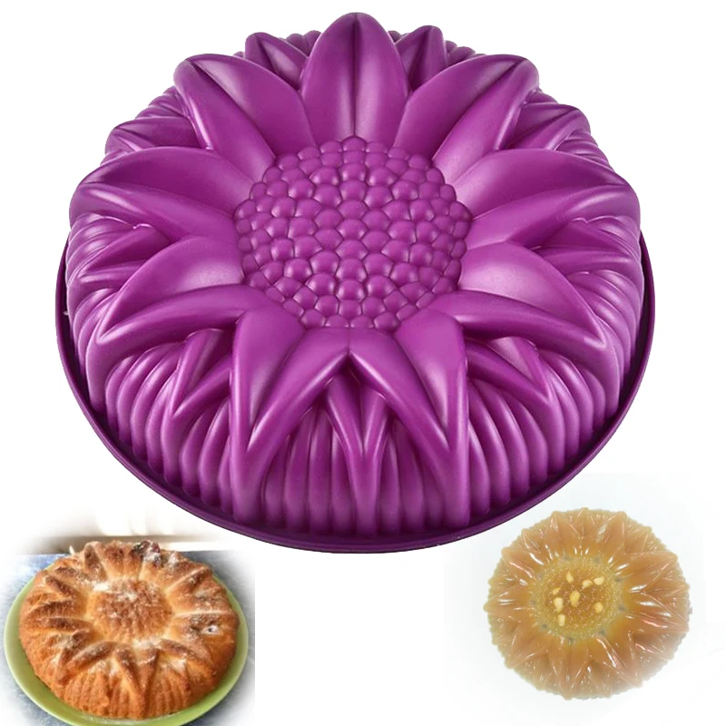Большая силиконовая форма для торта в виде подсолнуха искусственная подставка