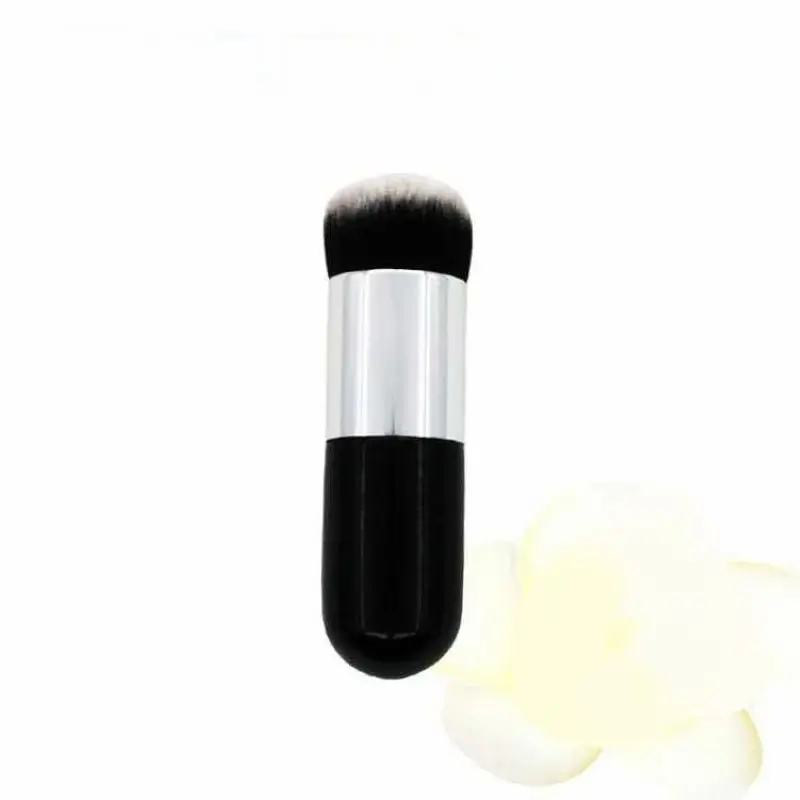 

wood handle 2 colors synthetic hair silver aluminum collar foundation BB cosmetic brushes in makeup