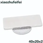 Мощный Блок 40 мм x 20 мм x 2 мм, квадратный магнит, Ремесленная модель, редкоземельный 40*20*2 Неодимовый Постоянный магнит 40x20x2