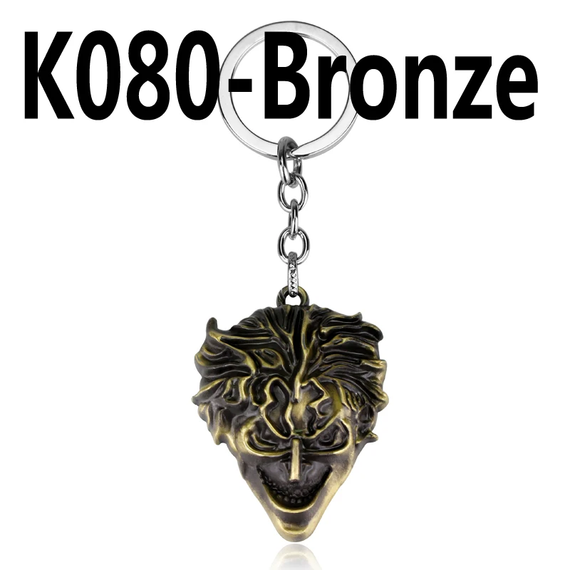 Bronze Горячая серия фильмов Бэтмен Риддлер брелок с джокером высокое качество цинковый сплав мини брелок «Джокер» для женщин мужчин фильм Ювелирные изделия Подарки - Цвет: Bronze