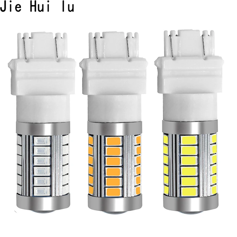 

1pcs T25 3156 3157 P27/7W 33 SMD 5630 5730 LED Car Brake Lights Motor Daytime Running Light Turn Signal white/red/yellow/amber