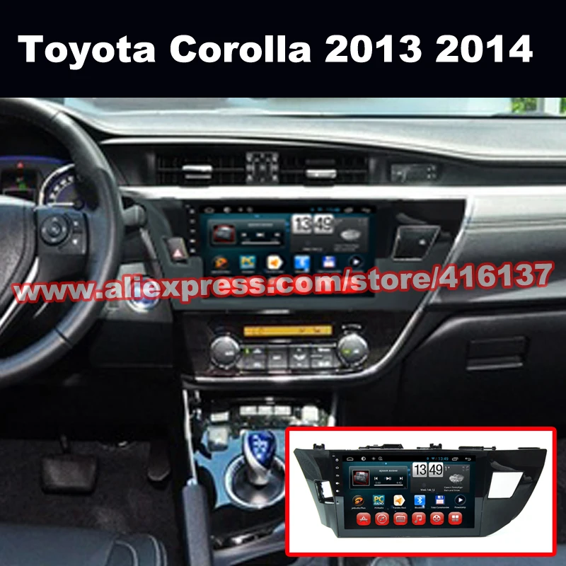 2 Din Car Gps/Glonass Navigation Radio Multimedia System for Toyota Corolla 2014 (Asia) with Android 8.1 Touch Screen Head Unit |