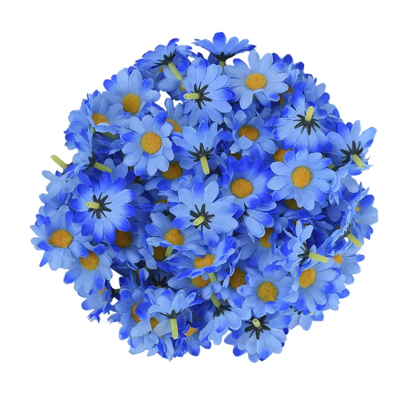 100 шт. искусственных цветов цветок маргаритки для дома гостиной свадебной