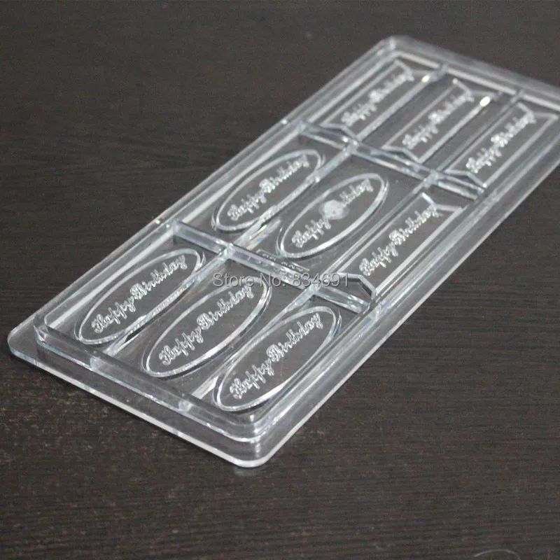 Твердый лоток для конфет из поликарбоната с днем рождения|chocolate mold|chocolate mold
