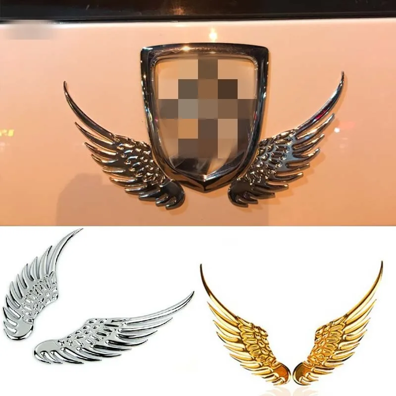 

On Sale 3D Alloy Metal Angel Hawk Wings Emblem Badge Decal Car Logo Sticker 2Colors