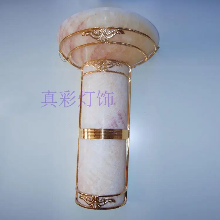 Modern living room wall lights garden bedroom light marble facades of decorative lighting door at midnight |
