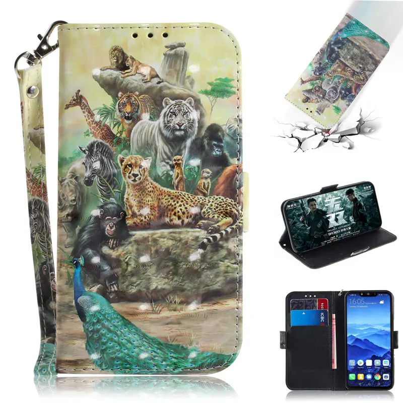 Чехол-книжка DAXING для huawei mate20 lite из искусственной кожи+ силиконовый чехол-кошелек для huawei mate20 lite чехол-Коке чехол с цветами