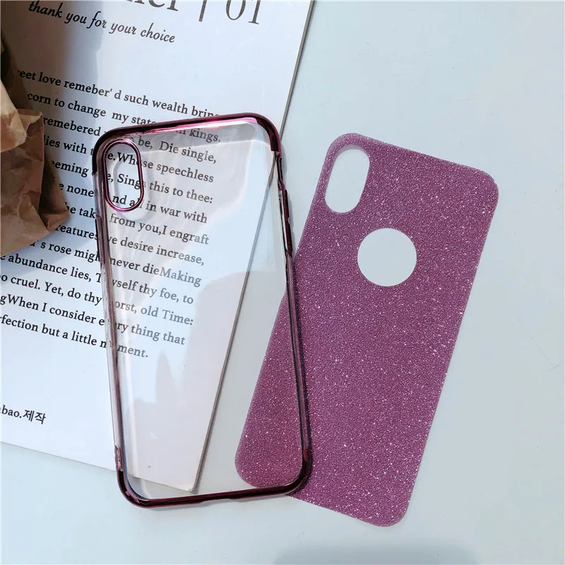 TPU Glitter Phone Case For iphone 7 6 6s 8 Plus X Cover XiaoMi A2 A1 RedMi S2 Note 4X 6A 5A Pro 4A 4 Silicone Bling Soft |