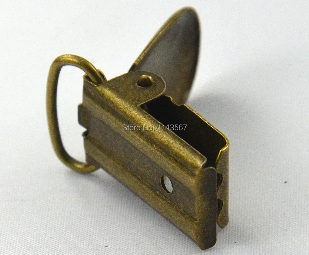 100 шт. Металлические Античные бронзовые зажимы на подтяжках Пряжка пошив одежды