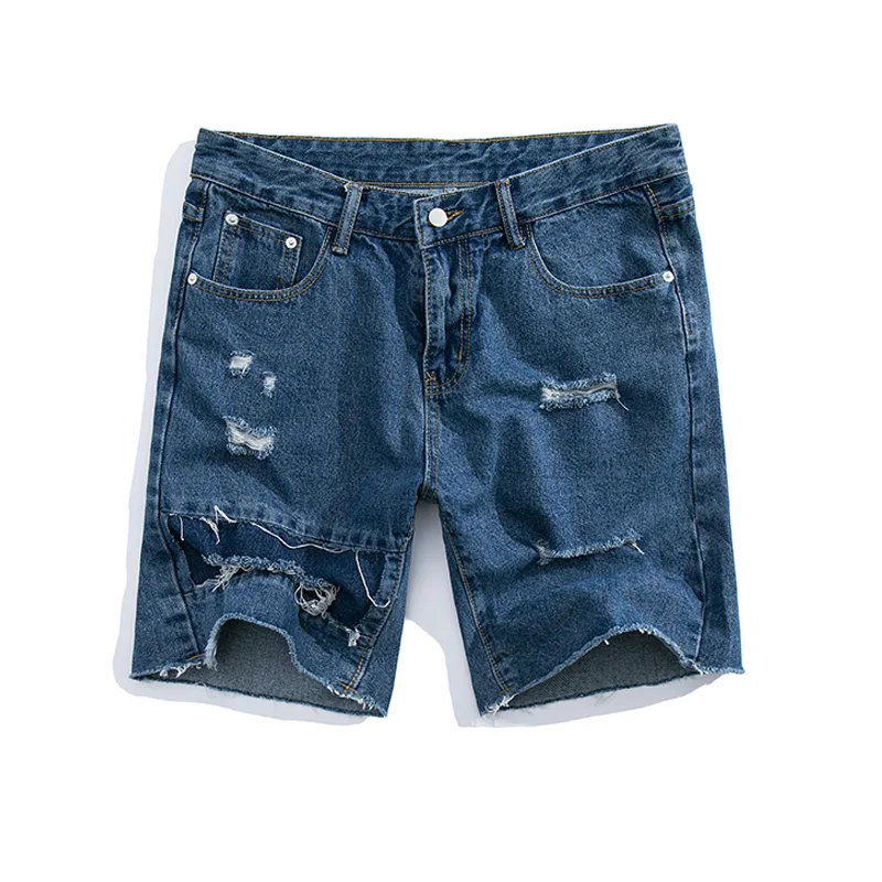 Мужские джинсовые шорты Лето г. стиль Модные эластичные силы Slim Fit Короткие джинсы мужской брендовая одежда синий шорты для женщин человек XXL