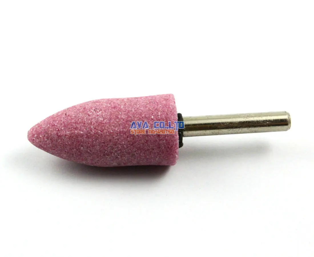 Абразивный шлифовальный камень насадка розового цвета из оксида алюминия 20 х43 мм