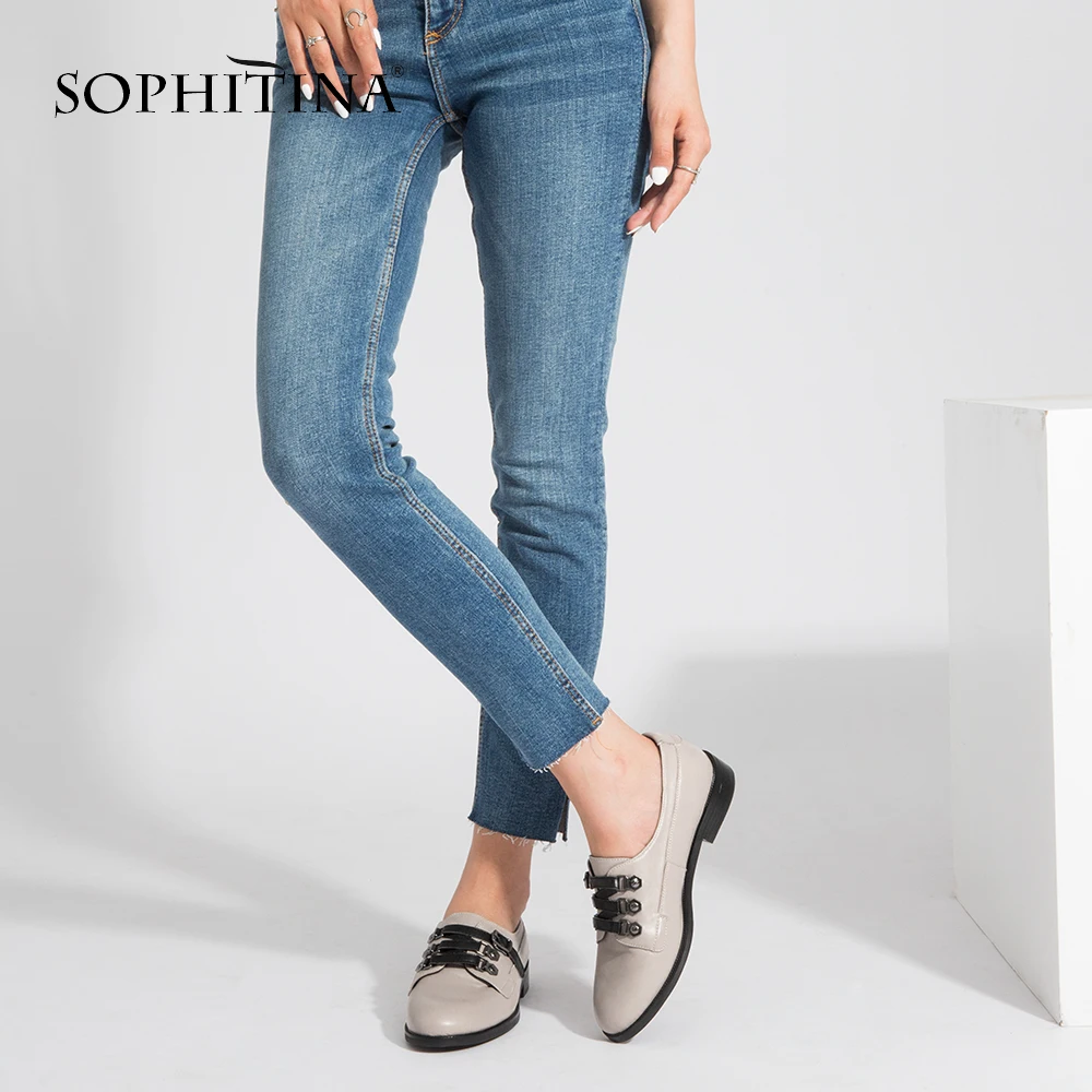 SOPHITINA/Новинка 2019г.Обувь для женщин на плоской подошве Ботиночки модные с