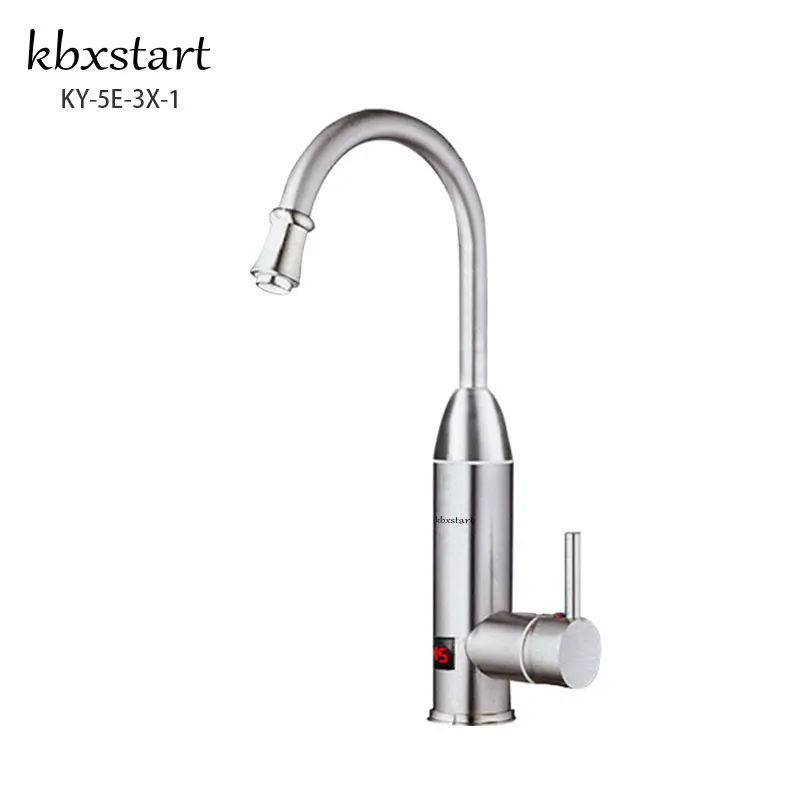 KY-5E-3X-1 Tap Kbxstart кухонный Мгновенный водонагреватель кран из нержавеющей стали Calentador De Agua 220V Torneira Электрический кран с нагревом воды - Цвет: KY-5E-3X-1 Tap