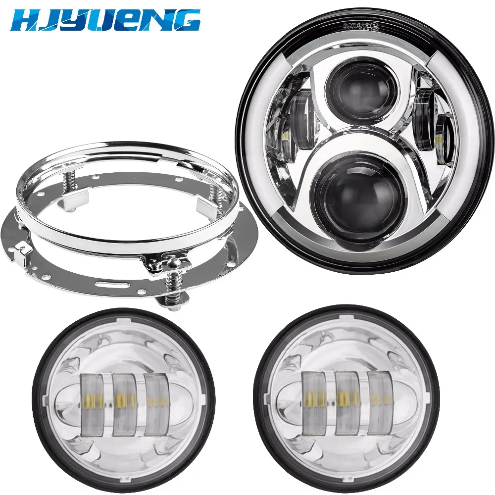 Hjyueng для Harley Запчасти 7 inch мотоцикл светодиодный фар Монтажный кронштейн 4 1/2