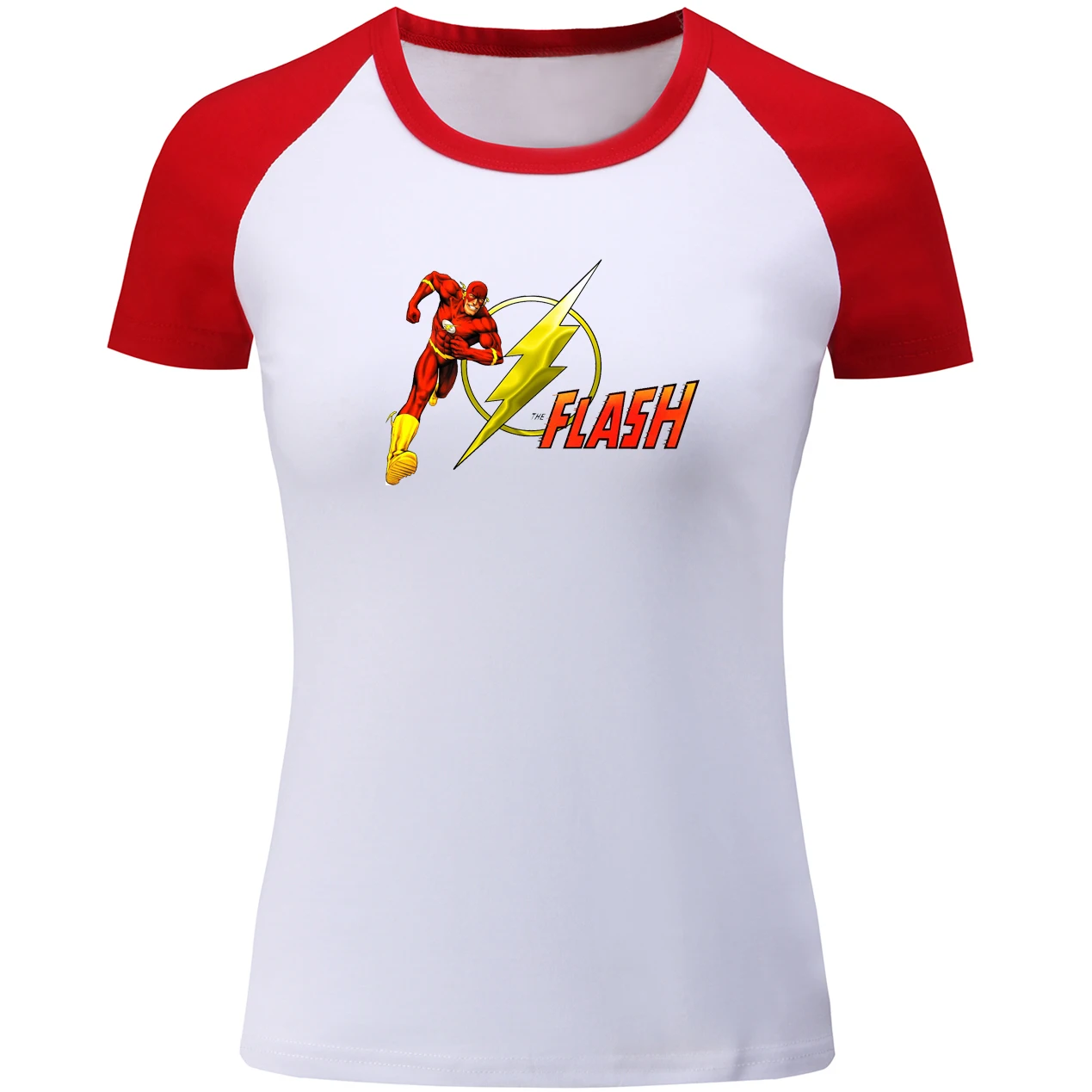 Футболка женская летняя хлопковая с коротким рукавом и принтом The Flash | Женская