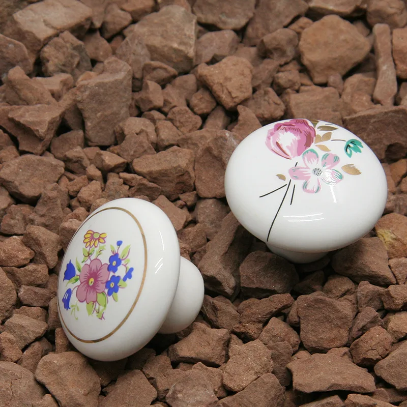 1 шт. креативная круглая керамическая ручка двери ящик для шкафа кухонная мебель