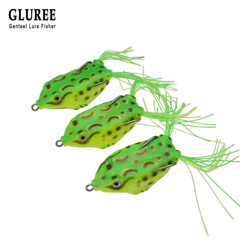 GLUREE 1 шт. бионика из силикона рыболовная приманка лягушка Крючки приманки