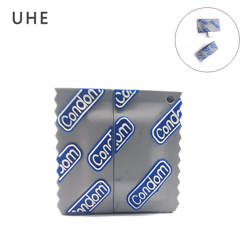 Usb флеш накопитель Pendrive usb2.0 с мультипликационным презервативом 64 ГБ 32 16 8 4 Гб