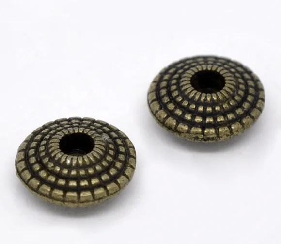DoreenBeads на основе цинка бусины-вставки из Сплава Круглые античные бронзовые точки