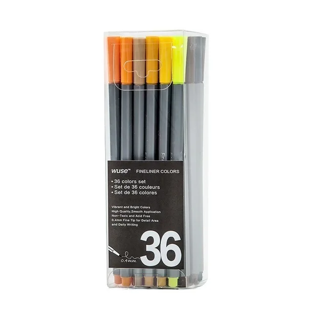 36 Hethrone 36/60/100 шт. высокое качество 0,4 мм Рисование Раскрашивание марке ручка скраб студент, файнлайнер, Art Tip принадлежности каваи ручки канцелярских принадлежностей - Цвет: 36