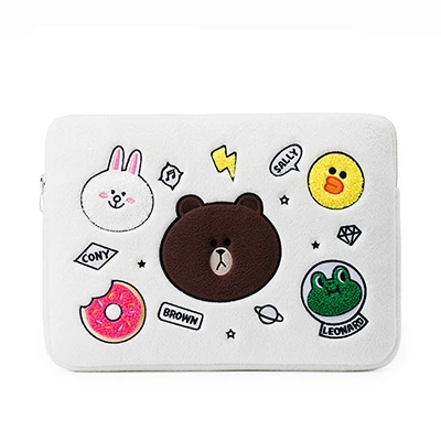 white Bear Коричневая милая сумка для ноутбука с рисунком медведя 10 ''для Ipad Air2 Pro9.7 чехол для Apple 10,5 ryan mini4, сумка для ноутбука - Цвет: white Bear