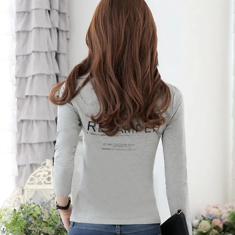 Женские футболки Стразы 2019 Осенние Топы женские со стразами женская футболка с