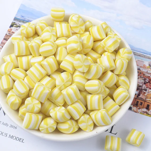 5 PCS roes yellow 5 шт. радужные конфеты дополнение подвески для слизи DIY полимерное дополнение клейкие аксессуары Игрушка Lizun моделирование модель инструмент для детей - Цвет: 5 PCS roes yellow